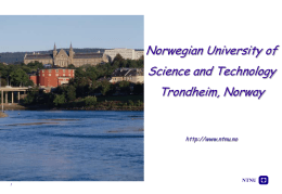 Norwegian University of Science and Technology …