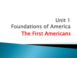 Unit 2 Foundations of America