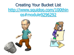 Creating your bucket list - Wikispaces