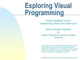 Exploring Visual Programming