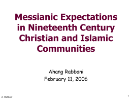 Messianic Expectations in 19th Century Christian and
