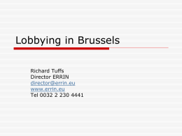 Lobbying in Brussels