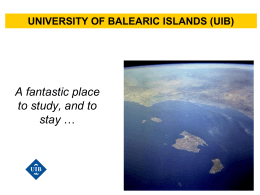 Diapositiva 1 - Universitat de les Illes Balears