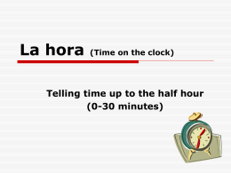 La hora (Time on the clock)