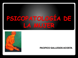 PSICOPATOLOGIA DE LA MUJER