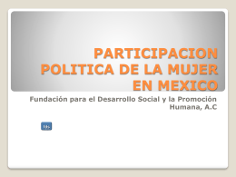 PARTICIPACION POLITICA DE LA MUJER EN MEXICO