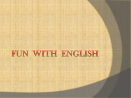 ENGLISH FOR FUN