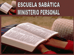 Escuela Sabatica Ministerio Personal