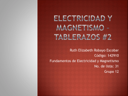 Electricidad y magnetismo – tablerazos #2