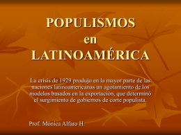POPULISMOS - Monica alfaro