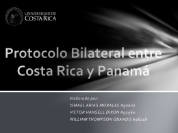 Protocolo Bilateral entre Costa Rica y Panam&#225