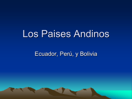 Los Paises Andinos - OnCourse Systems for Education