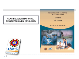 Clasificacion Nacional de Ocupaciones (CNO