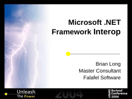 Interoperability Between .NET and COM