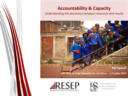 Accountability & Capacity