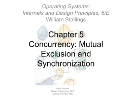 Chapter 5Concurrency: Mutual Exclusion and …