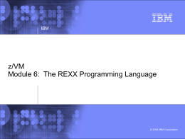 The REXX Language