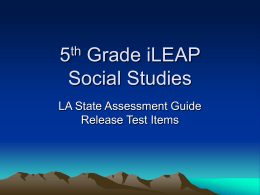 Louisiana 5th Grade Social Studies Assessment