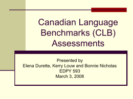Canadian Language Benchmarks Assessment