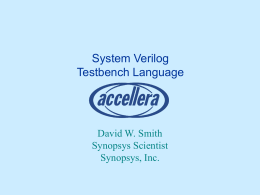 SystemVerilog Testbench Language