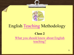 English Teaching Methodology - 樹德科技大學 Shu