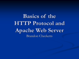 HTTP and Web Servers