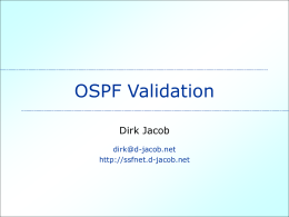 OSPF Validation