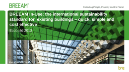 BREEAM In-Use, the international sustainability standard