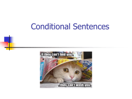 Conditional Sentences - Eugenia Sanchez's Blog