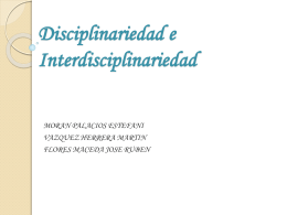 Disciplinariedad e Interdisciplinariedad - HPC