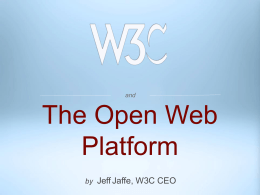 Diapositive 1 - World Wide Web Consortium