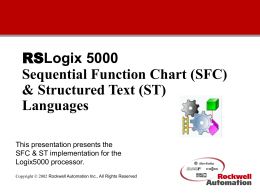 RSLogix 5000 Sequential Function Chart (SFC) Language