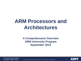 ARM Processors and Architectures Comprehensive …