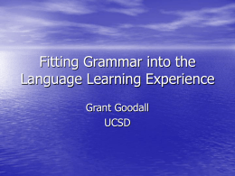 Given meaningful exposure to language, learner’s …