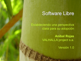 Software Libre - VALHALLA project