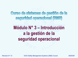 ICAO SMS Module 03 - Introduction to safety management