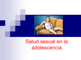 Salud sexual en la adolescencia