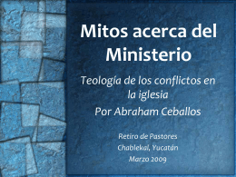 Mitos acerca del Ministerio