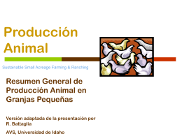 Session 3-4: Animal Production