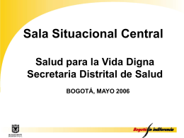 Sala Situacional para el sector Salud de Bogot&#225