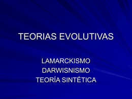 TEORIAS EVOLUTIVAS - biologianavahermosa