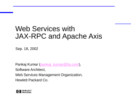 Web Services with JAX