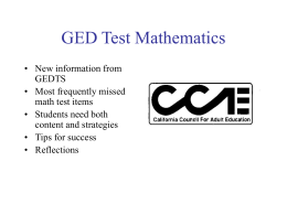 GED Mathematics Test