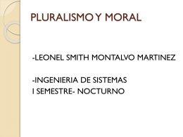 PLULARISMO Y MORAL