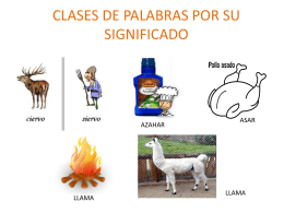 CLASES DE PALABRAS POR SU SIGNIFICADO