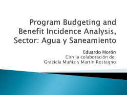 Program Budgeting and Benefit Incidence Analysis: Agua y