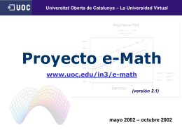 Proyecto e-Math - Universitat Oberta de Catalunya (UOC)