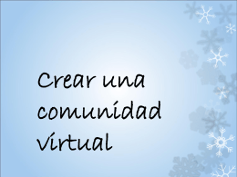 Crear una comunidad virtual