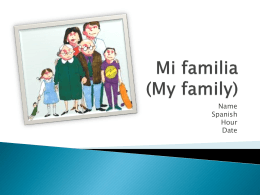 Mi familia (My family)