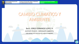 CAMBIO CLIMATICO Y MEDIO AMBIENTE